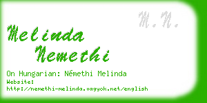 melinda nemethi business card